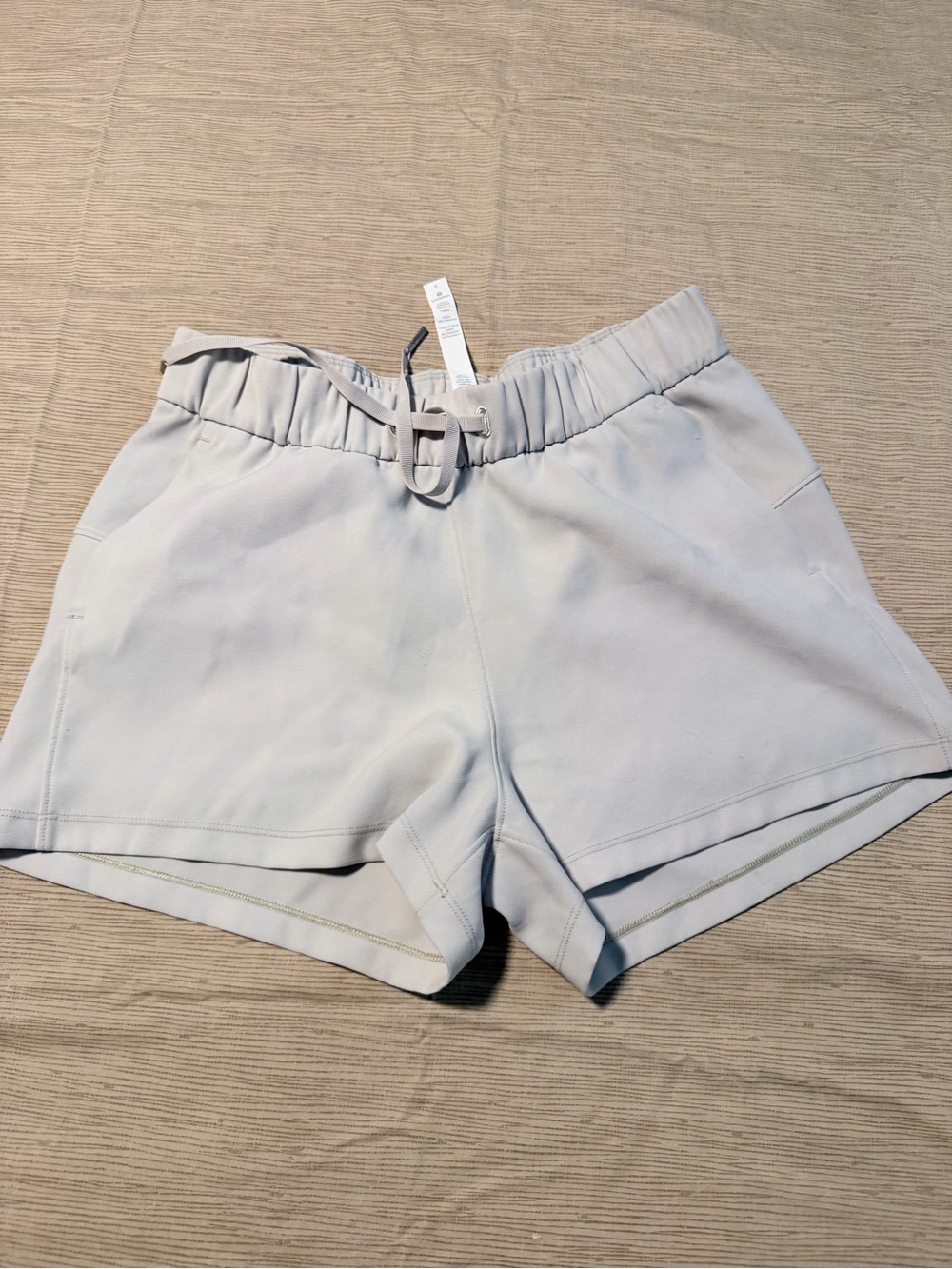 lululemon athletica Light Gray Drawstring Athletic Shorts